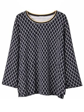 SAMOON Charcoal Grey Diamond Pattern Knit Sweater – Size 18 Like New